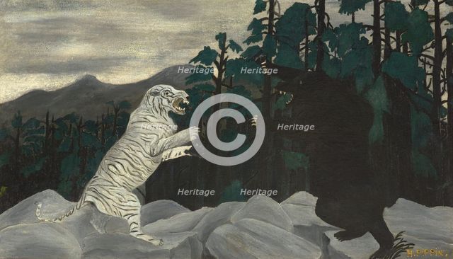 The Blue Tiger, about 1933-1937. Creator: Horace Pippin.