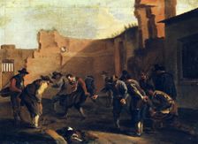 The bocce players, 17th century. Creator: Jan Miel