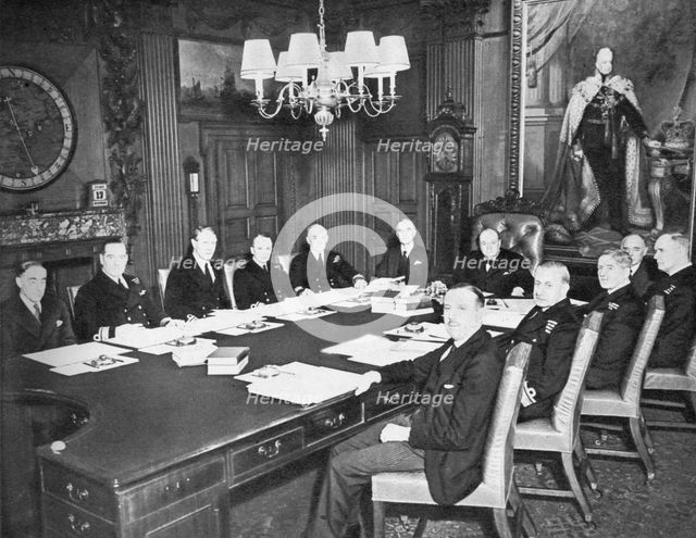 'The Board of Admiralty in Session', 1939, (1955). Artist: Unknown.