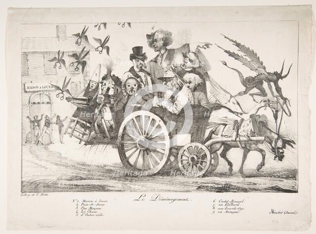 The Board of Censors Moves Out, 1822. Creator: Eugene Delacroix.