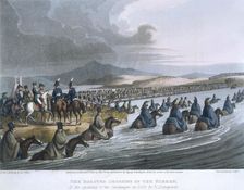 The Boasted Crossing of the Niemen 1819. Creators: Matthew Dubourg, JH Clark, John Heaviside Clark