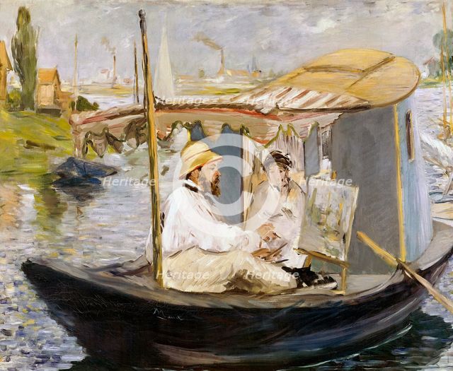 The Boat (Claude Monet in Argenteuil), 1874. Artist: Manet, Édouard (1832-1883)