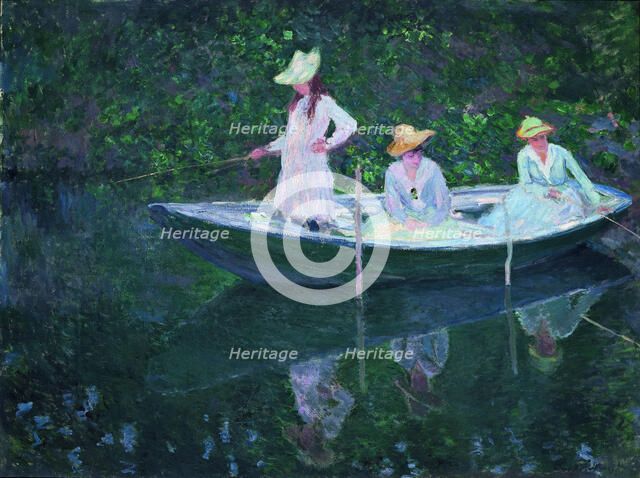 The Boat at Giverny (En norvégienne). Artist: Monet, Claude (1840-1926)