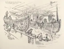The Boat Builders, 1917. Creator: Joseph Pennell