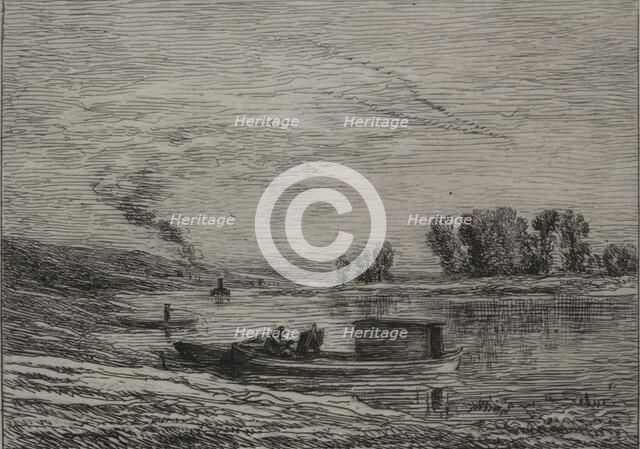 The Boat in Conflans, 1866. Creator: Charles François Daubigny (French, 1817-1878).