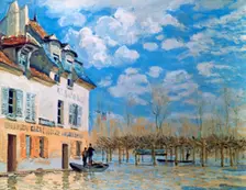The Boat in the Flood, Port-Marly 1876. Artist: Alfred Sisley