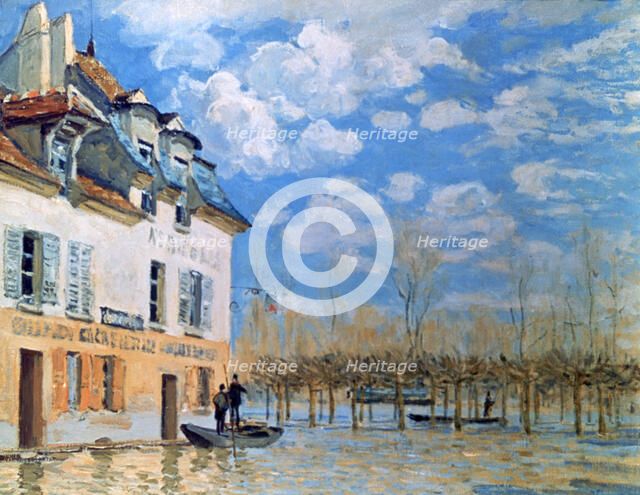 'The Boat in the Flood, Port-Marly', 1876. Artist: Alfred Sisley