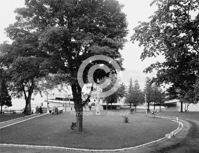 The Boat landing, Hotel Marion on Lake George, between 1900 and 1920. Creator: Unknown.