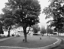The Boat landing, Hotel Marion on Lake George, between 1900 and 1920. Creator: Unknown