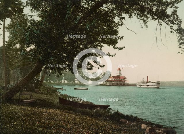The Boat-landing, Lake Chautauqua, New York, c1898. Creator: Unknown.