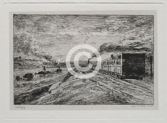 The Boat Trip: The Departure (The Return), 1861. Creator: Charles François Daubigny (French, 1817-1878).