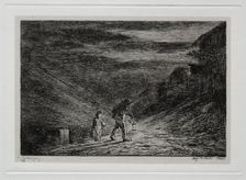 The Boat Trip: The Search for an Inn, 1861. Creator: Charles François Daubigny (French, 1817-1878)