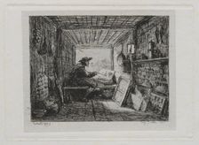 The Boat Trip: The Studio on the Boat, 1861. Creator: Charles François Daubigny (French, 1817-1878)