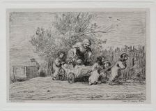 The Boat Trip: Heritage of the Cart (The Children with the Cart), 1861. Creator: Charles François Daubigny (French, 1817-1878)