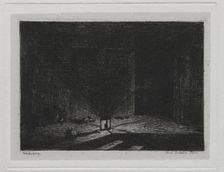 The Boat Trip: Interior of an Inn (The Corridor of an Inn), 1861. Creator: Charles François Daubigny (French, 1817-1878)