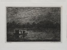 The Boat Trip: Night Voyage or Net Fishing (second version), 1861. Creator: Charles François Daubigny (French, 1817-1878)