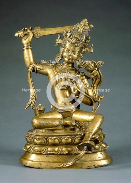 The Bodhisattva Manjushri, 13th century. Creator: Unknown.