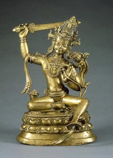 The Bodhisattva Manjushri, 13th century. Creator: Unknown