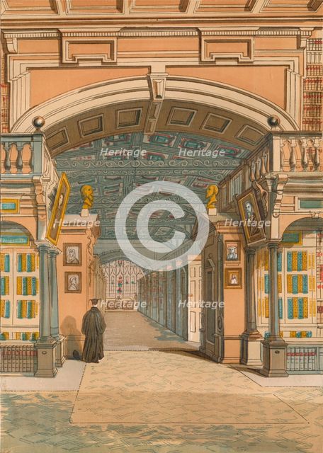 'The Bodleian Library, Oxford', c1845, (1864). Artist: Unknown.
