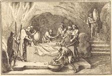 The Body of Christ being Covered with Flowersand Perfume. Creator: Unknown