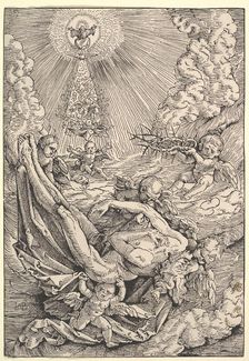 The Body of Christ Carried by Angels towards Heaven, 1516. Creator: Hans Baldung