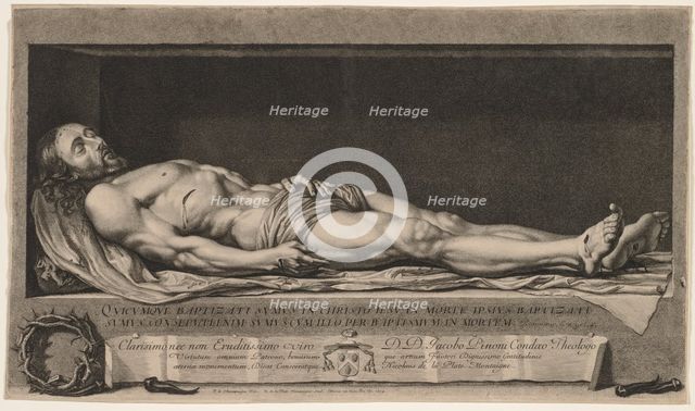 The Body of Christ in the Sepulchre, 1654. Creator: Nicolas de Platte-Montagne (French, 1631-1706).