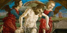 The body of Christ, surrounded by angels