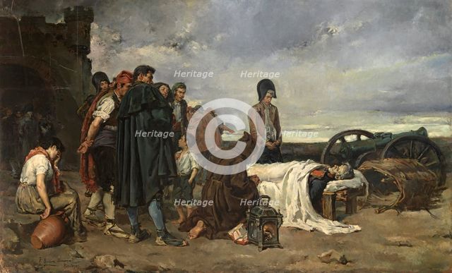 The body of General Mariano Álvarez de Castro, 1887. Creator: Tomás Muñoz Lucena.