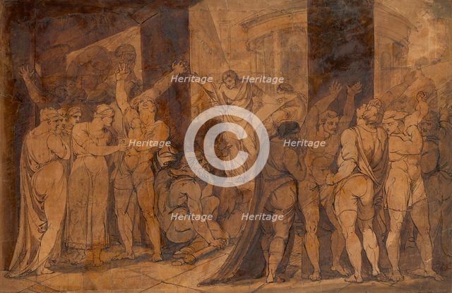 The Body of Lucretia Exposed to the Romans, (1770s?). Creator: James Jefferys.