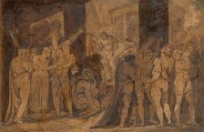 The Body of Lucretia Exposed to the Romans, (1770s?). Creator: James Jefferys