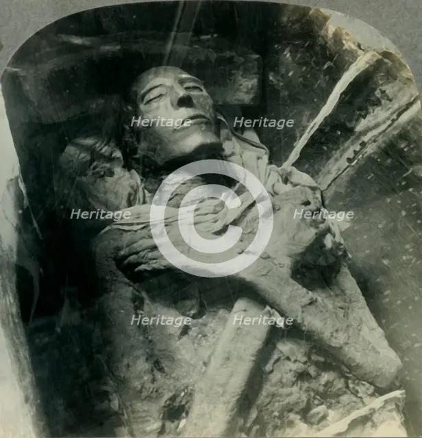 'The Body of Sethos I Who Lived in the 14th Century B.C., Cairo, Egypt', c1930s. Creator: Unknown.
