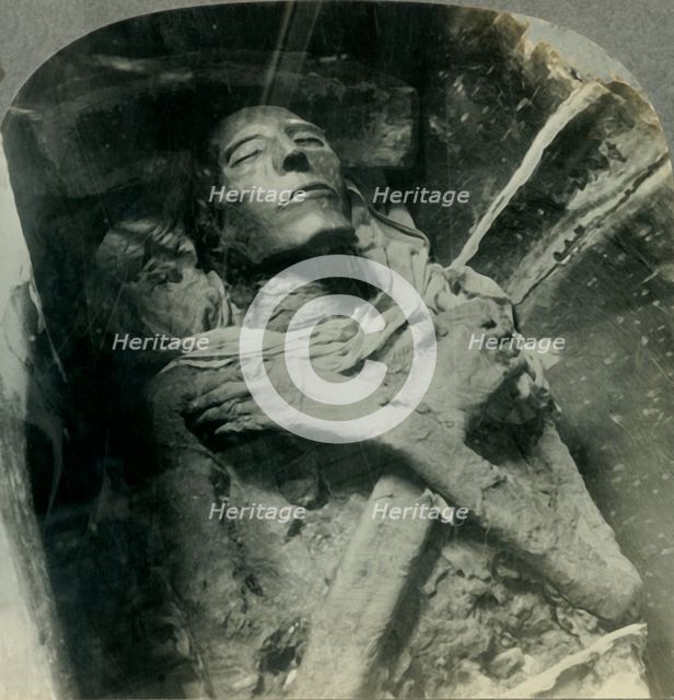 'The Body of Sethos I Who Lived in the 14th Century B.C., Cairo, Egypt', c1930s. Creator: Unknown.