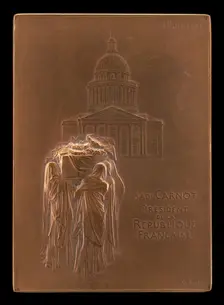 The Body of President Sadi Carnot Borne to the Panthéon [obverse], 1894. Creator: Louis Oscar Roty