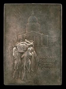 The Body of President Sadi Carnot Borne to the Panthéon [obverse], 1894. Creator: Louis Oscar Roty