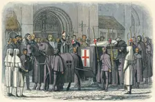 The body of Richard brought to St. Paul's 1400 (1864). Artists: James William Edmund Doyle, King Richard II
