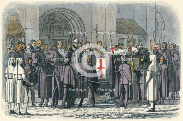 'The body of Richard brought to St. Paul's', 1400 (1864). Artists: James William Edmund Doyle, King Richard II.