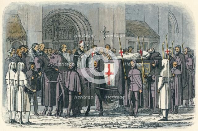 'The body of Richard brought to St. Paul's', 1400 (1864). Artists: James William Edmund Doyle, King Richard II.