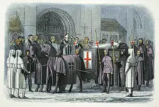 The body of Richard II brought to St Paul's Cathedral, London, 1400 (1864). Creator: James William Edmund Doyle