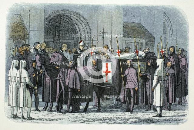 The body of Richard II brought to St Paul's Cathedral, London, 1400 (1864). Creator: James William Edmund Doyle.