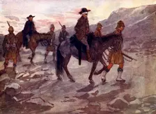 The Boer leaders were blindfolded and guarded by soldiers of the Black Watch 1902, (1905).Artist: A S Forrest