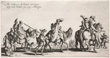 The Bohemians: The Bohemians Marching: The Vanguard, c. 1621-1625. Creator: Jacques Callot (French, 1592-1635)