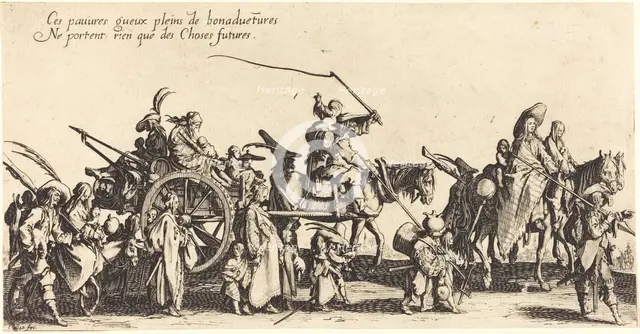 The Bohemians Marching: The Rear Guard, 1621. Creator: Jacques Callot.