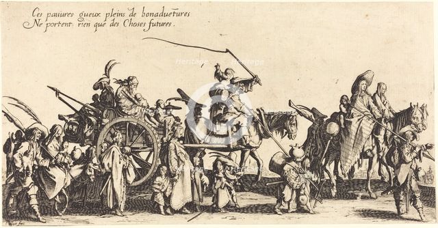 The Bohemians Marching: The Rear Guard, 1621. Creator: Jacques Callot.