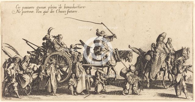 The Bohemians Marching: The Rear Guard, 1621. Creator: Jacques Callot.