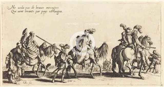 The Bohemians Marching: The Vanguard, 1621. Creator: Jacques Callot.