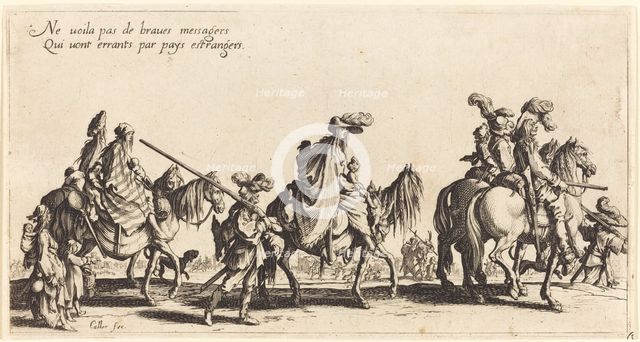 The Bohemians Marching: The Vanguard, 1621. Creator: Jacques Callot.
