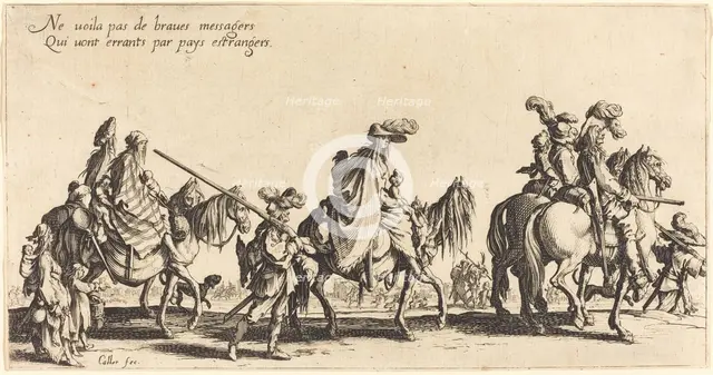 The Bohemians Marching: The Vanguard, 1621. Creator: Jacques Callot.