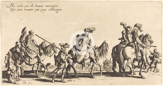 The Bohemians Marching: The Vanguard, 1621. Creator: Jacques Callot.