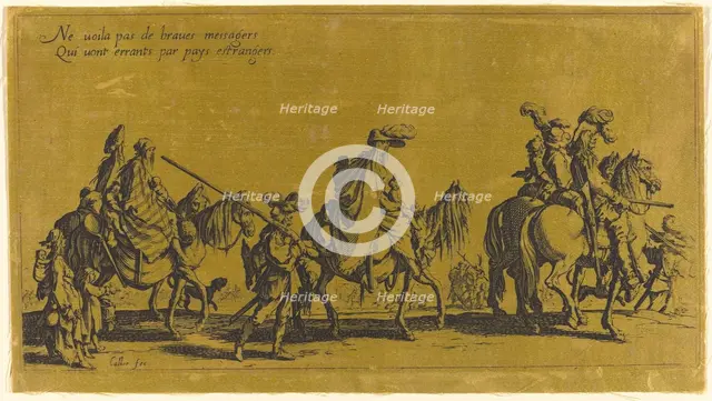 The Bohemians Marching: The Vanguard, probably 18th century. Creator: Jacques Callot.