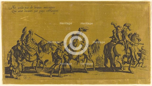 The Bohemians Marching: The Vanguard, probably 18th century. Creator: Jacques Callot.